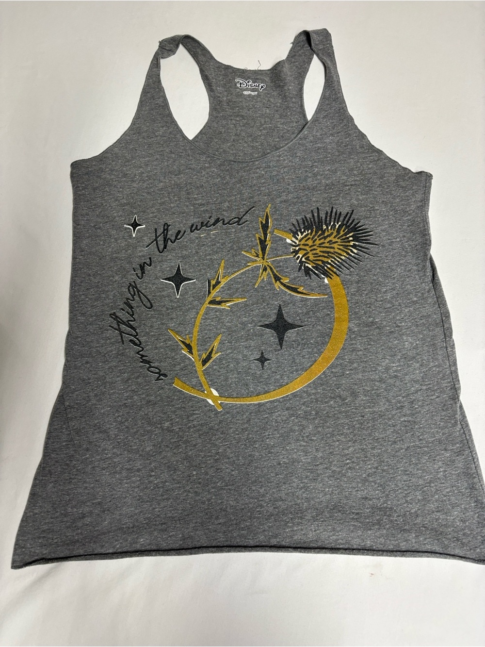 Disney Pocahontas Colors of the Wind Gray Racerback Graphic Tank Top